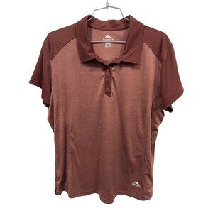 Roots Short Sleeve Polo Shirt Women 2XL Two Tone Colorblock Golf Tennis Sporty